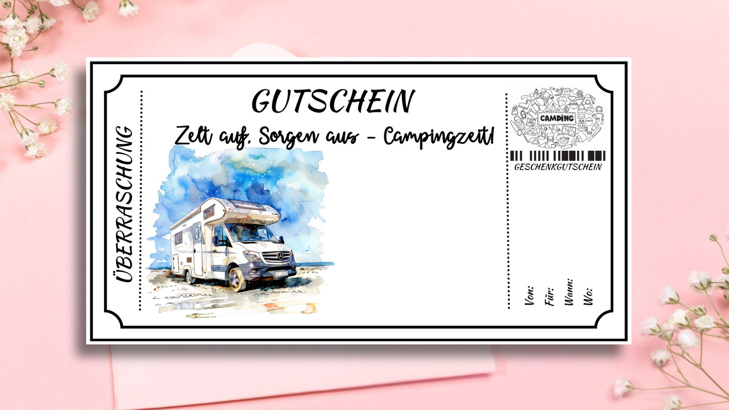 Gutschein für ein Camping Abenteuer