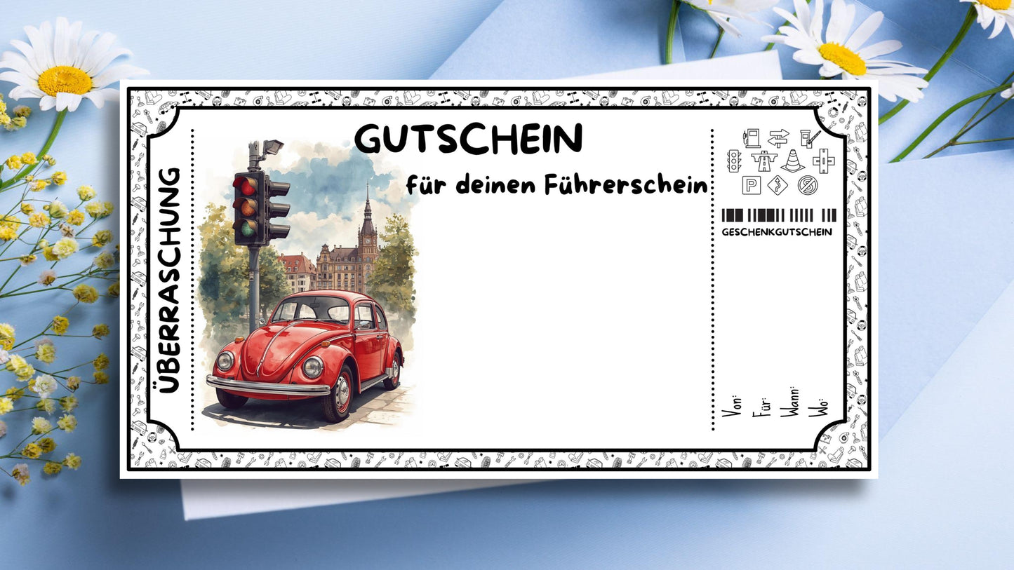 Gutschein für einen Führerschein