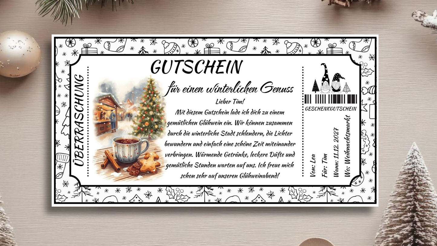 Gutschein für einen Glühwein