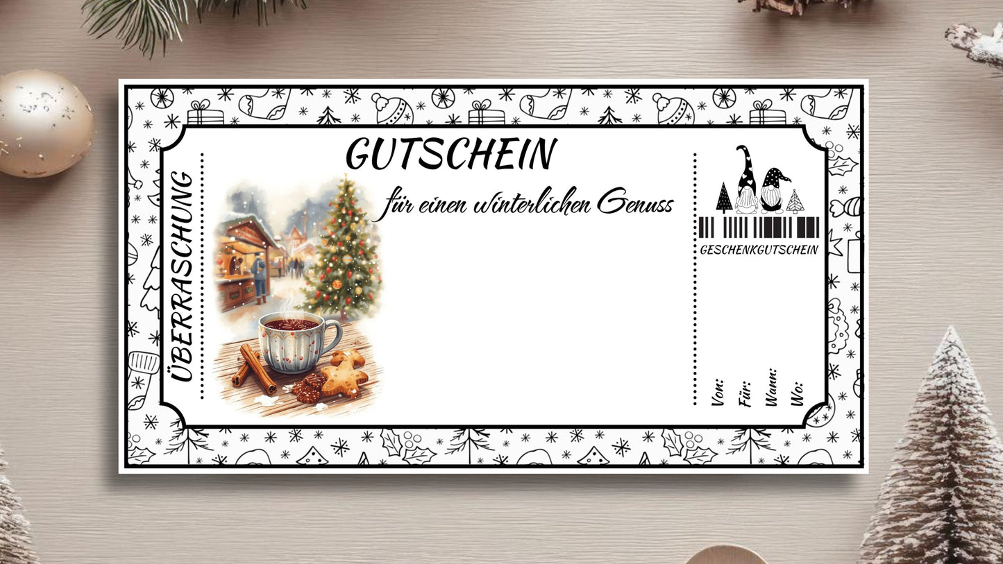 Gutschein für einen Glühwein