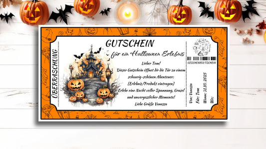 Gutschein für ein Halloween Erlebnis