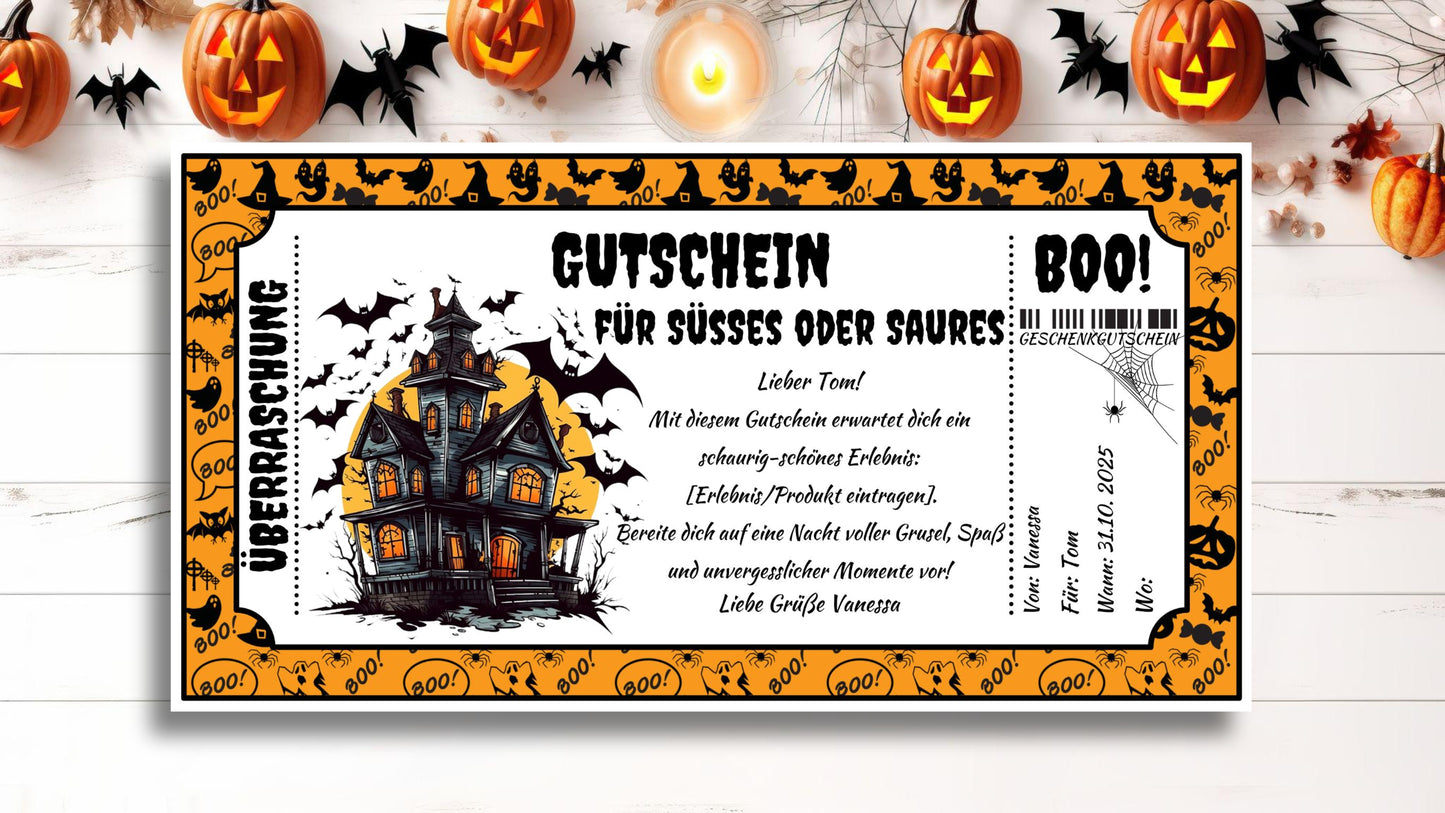 Gutschein für Halloween Erlebnis