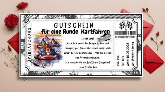 Gutschein fürs Kartfahren