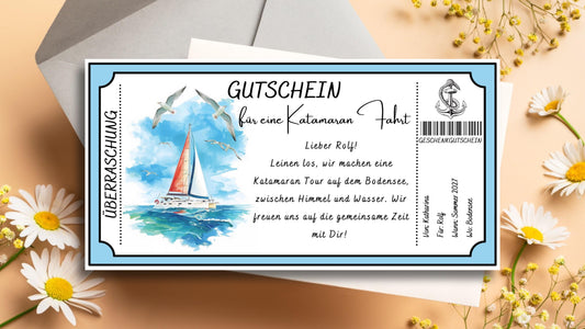 Gutschein für eine Katamaran Fahrt