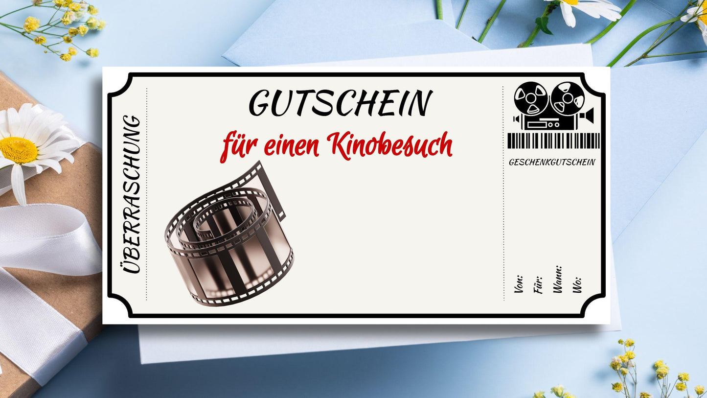 Gutschein für einen Kinobesuch