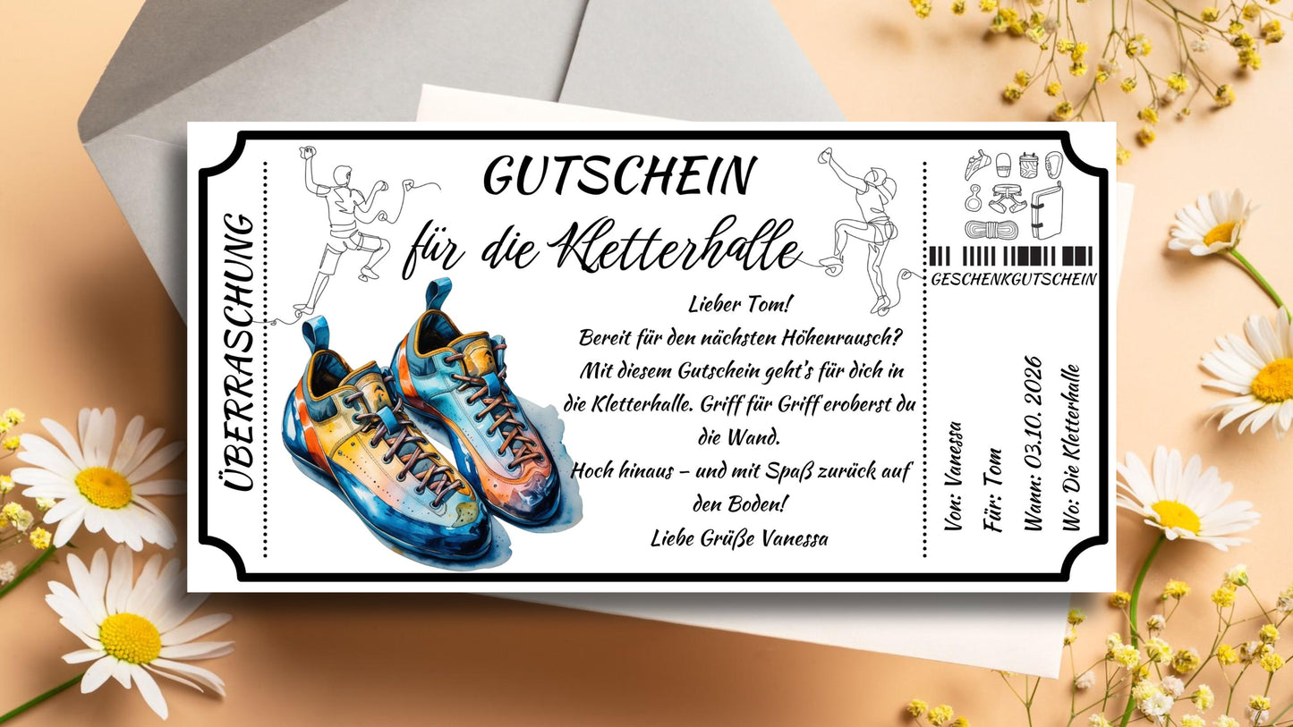 Gutschein für die Kletterhalle