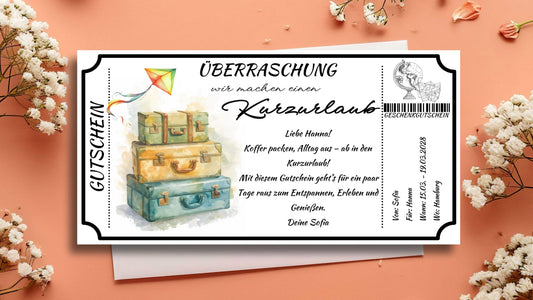 Gutschein für einen Kurzurlaub