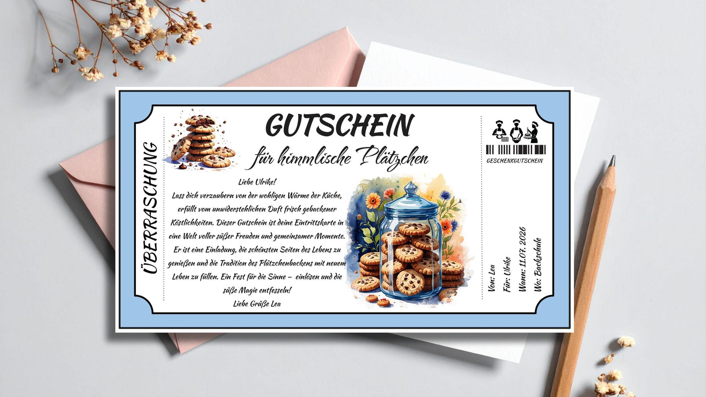 Gutschein fürs Plätzchenbacken