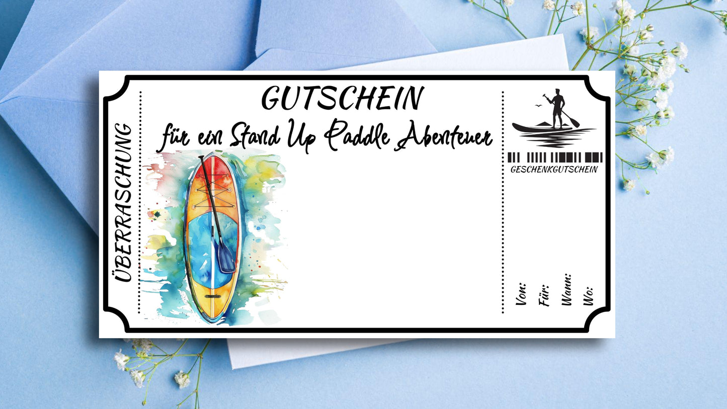 Gutschein für ein Stand Up Paddle Abenteuer
