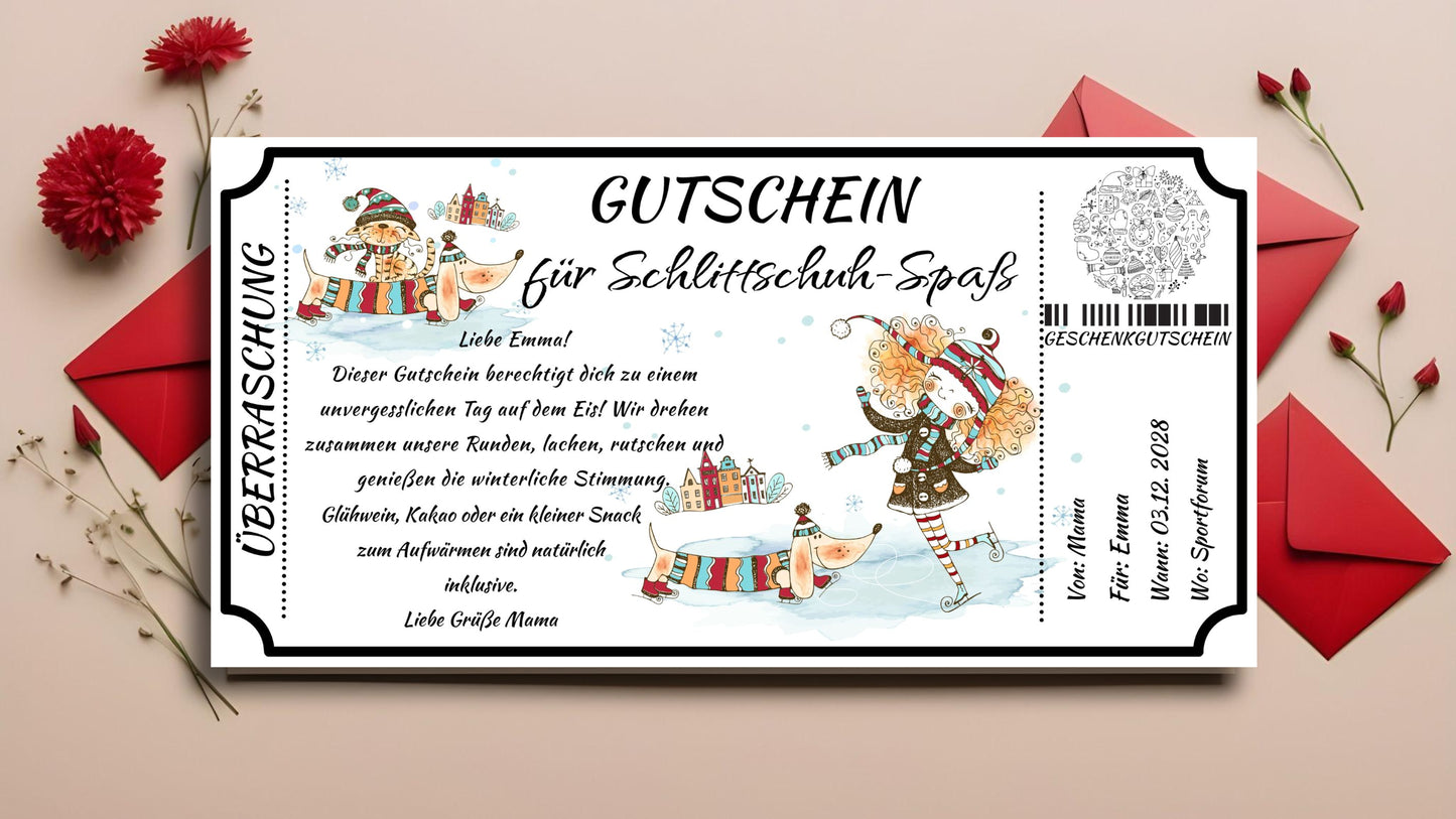 Gutschein fürs Schlittschuhlaufen