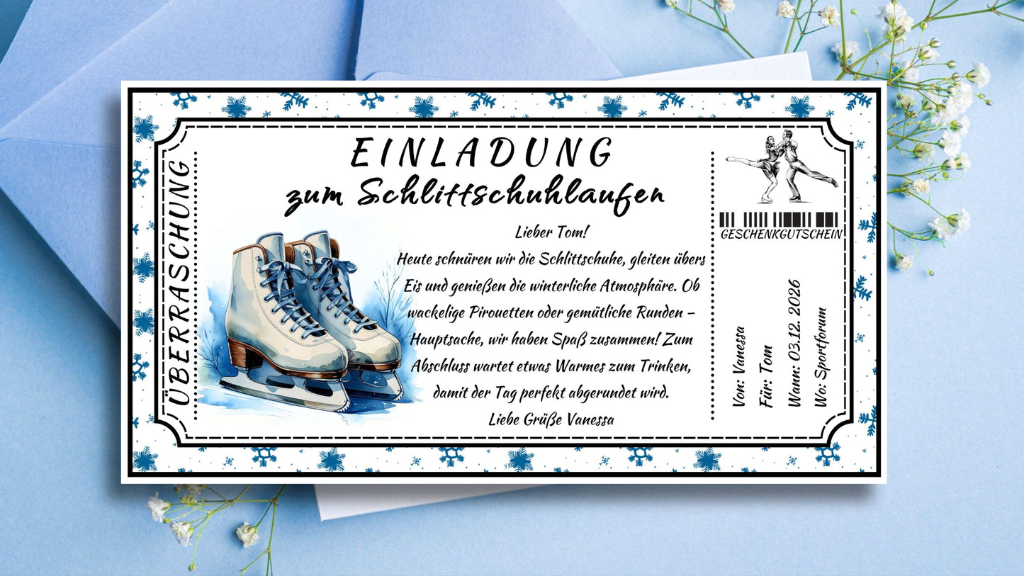 Gutschein fürs Schlittschuhlaufen