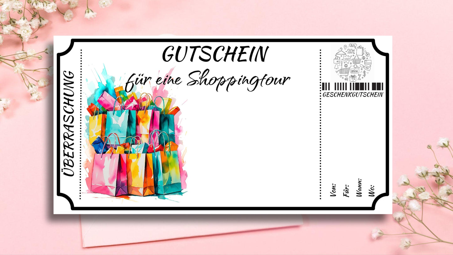 Gutschein für eine Shoppingtour