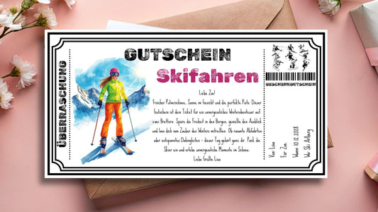Gutschein für Ski Fahren