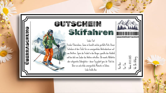 Gutschein für Ski Fahren