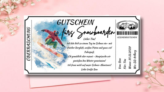 Gutschein fürs Snowboarden