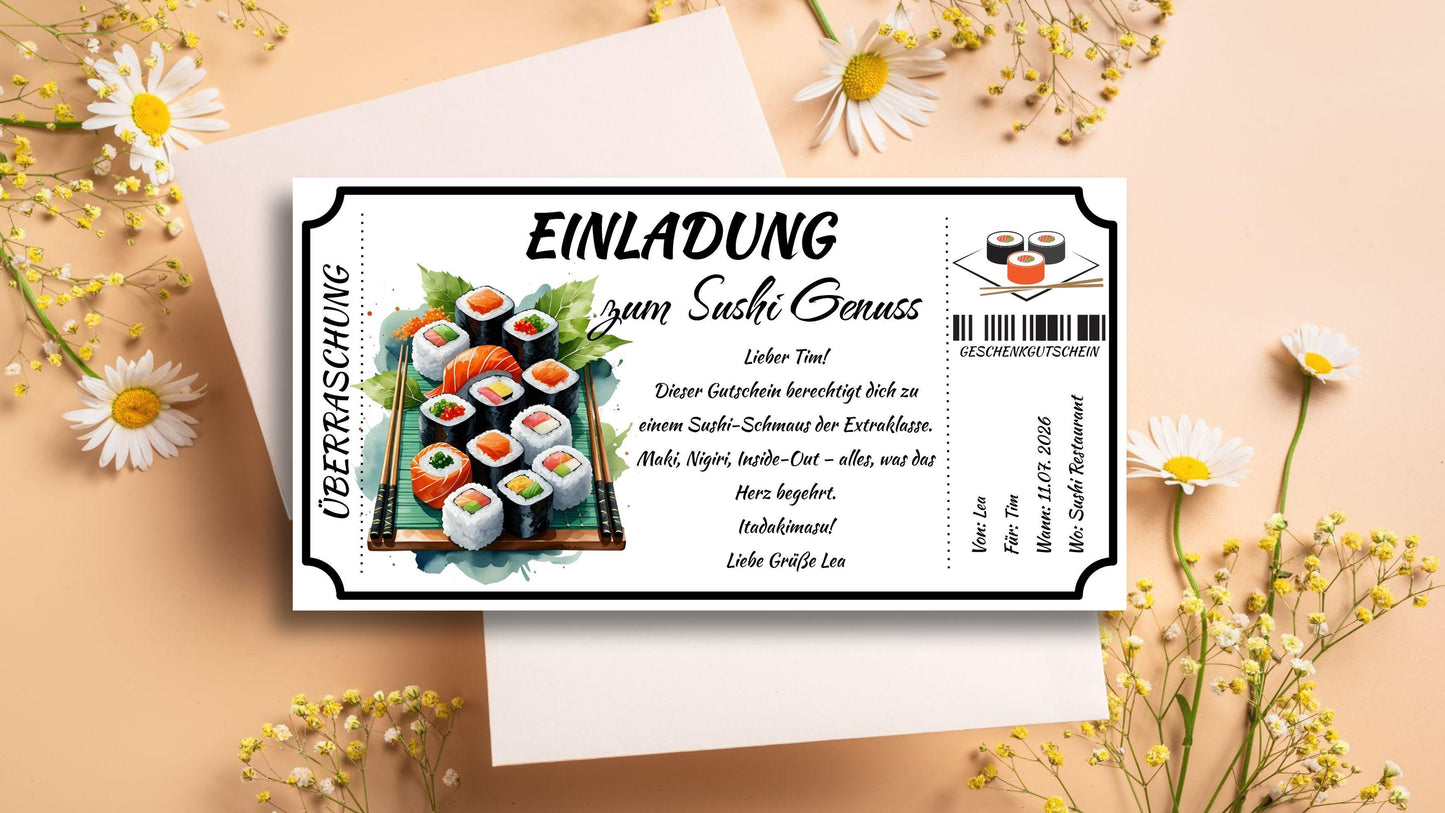 Gutschein für einen Sushi Genuss