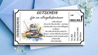 Gutschein für ein Angelabenteuer