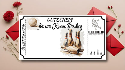 Gutschein für eine Runde Bowling