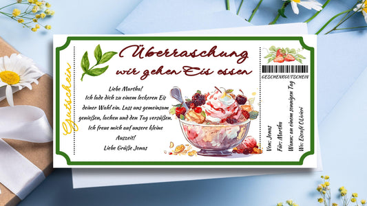 Gutschein für ein Eis Genuss