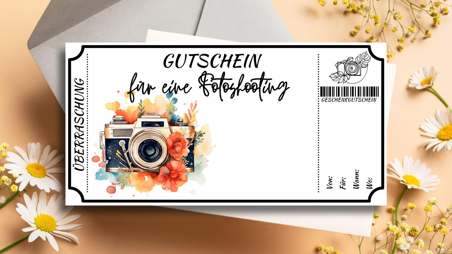 Gutschein für eine Fotoshooting