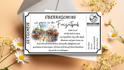Gutschein für einen Freizeitpark Besuch