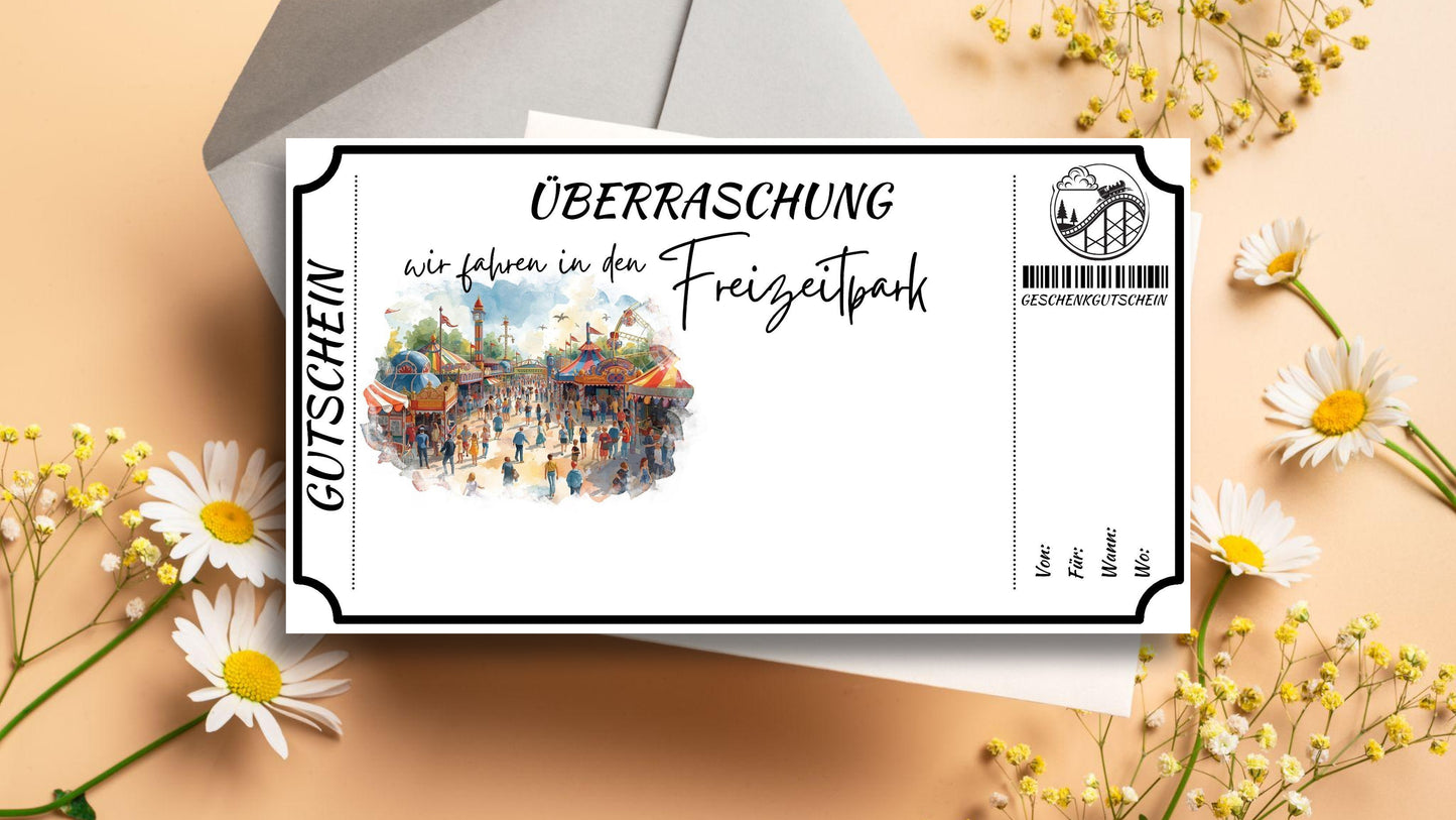 Gutschein für einen Freizeitpark Besuch