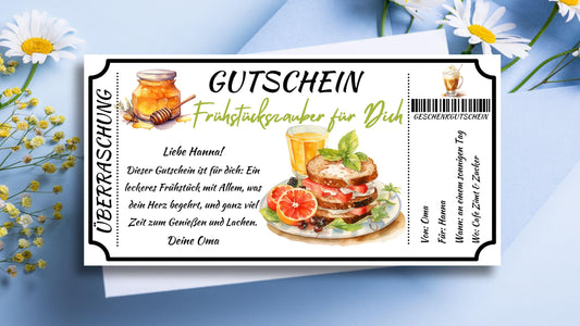 Gutschein für ein Frühstückszauber