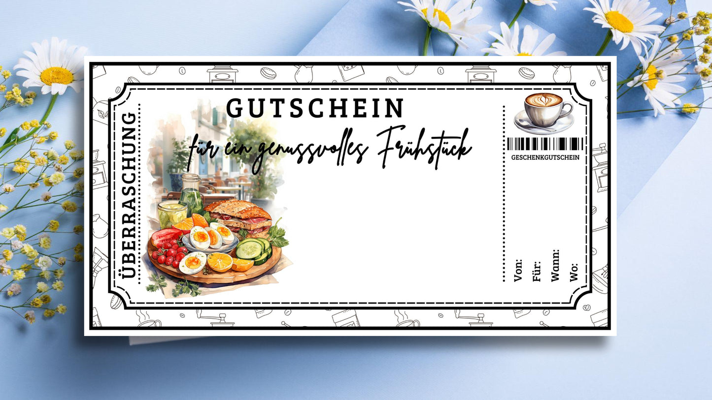 Gutschein für ein Frühstück