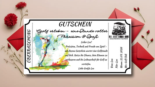 Gutschein für eine Runde Golf