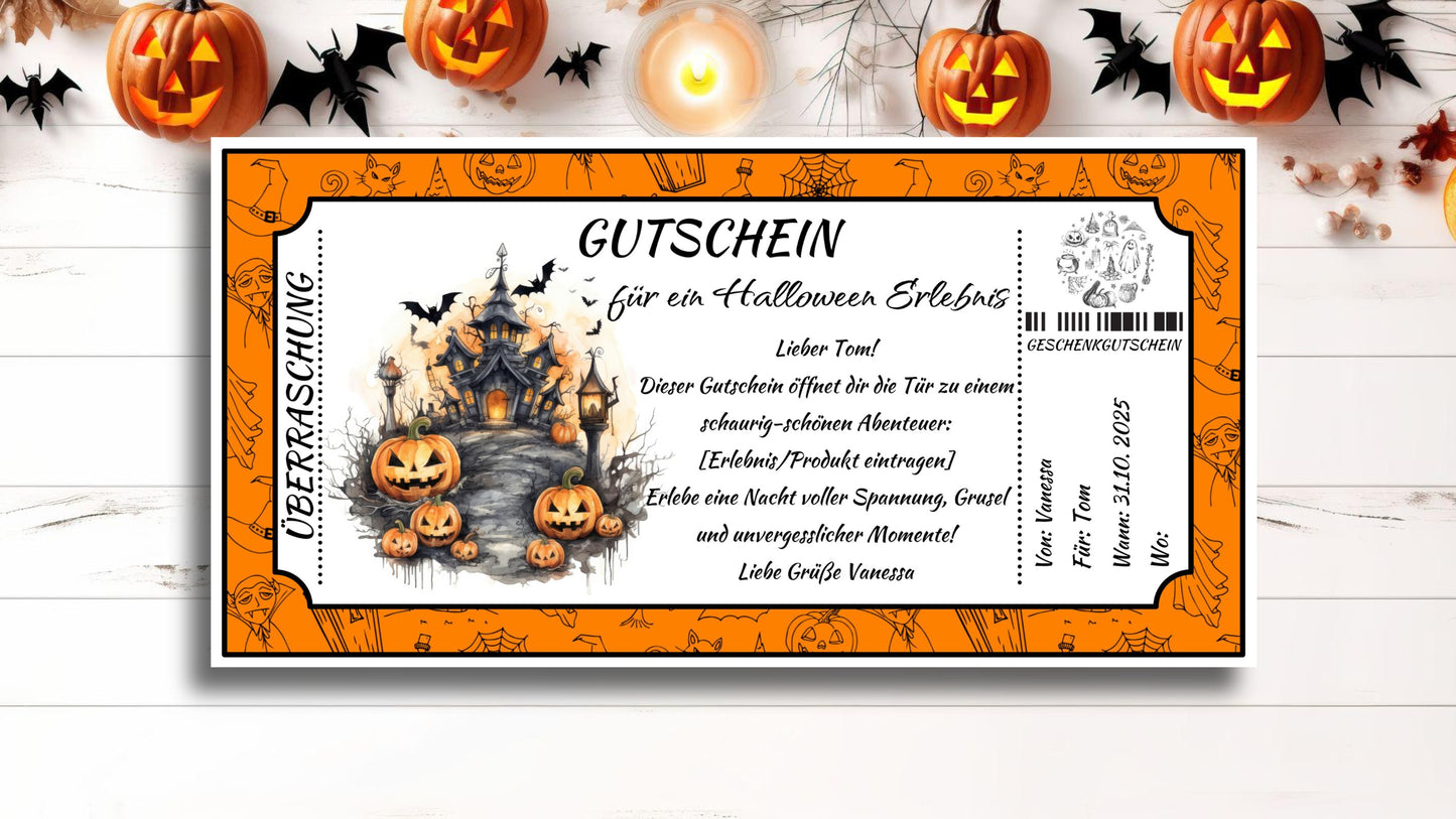 Gutschein für ein Halloween Erlebnis