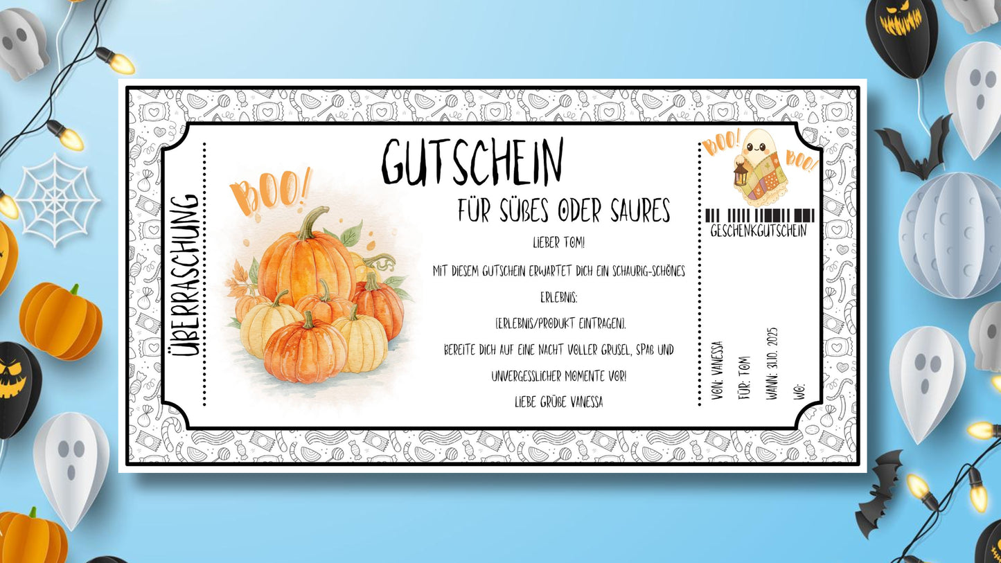 Gutschein für ein Halloween Erlebnis