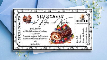 Gutschein für Kaffee und Kuchen