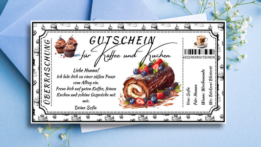 Gutschein für Kaffee und Kuchen