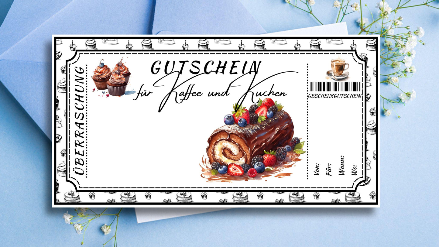 Gutschein für Kaffee und Kuchen