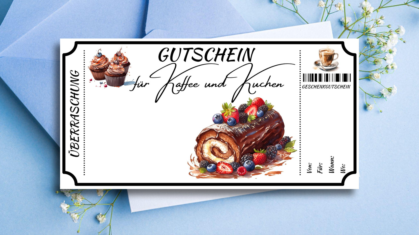 Gutschein für Kaffee und Kuchen