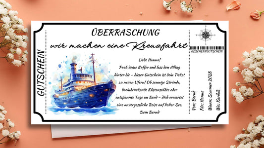 Gutschein für eine Kreuzfahrt