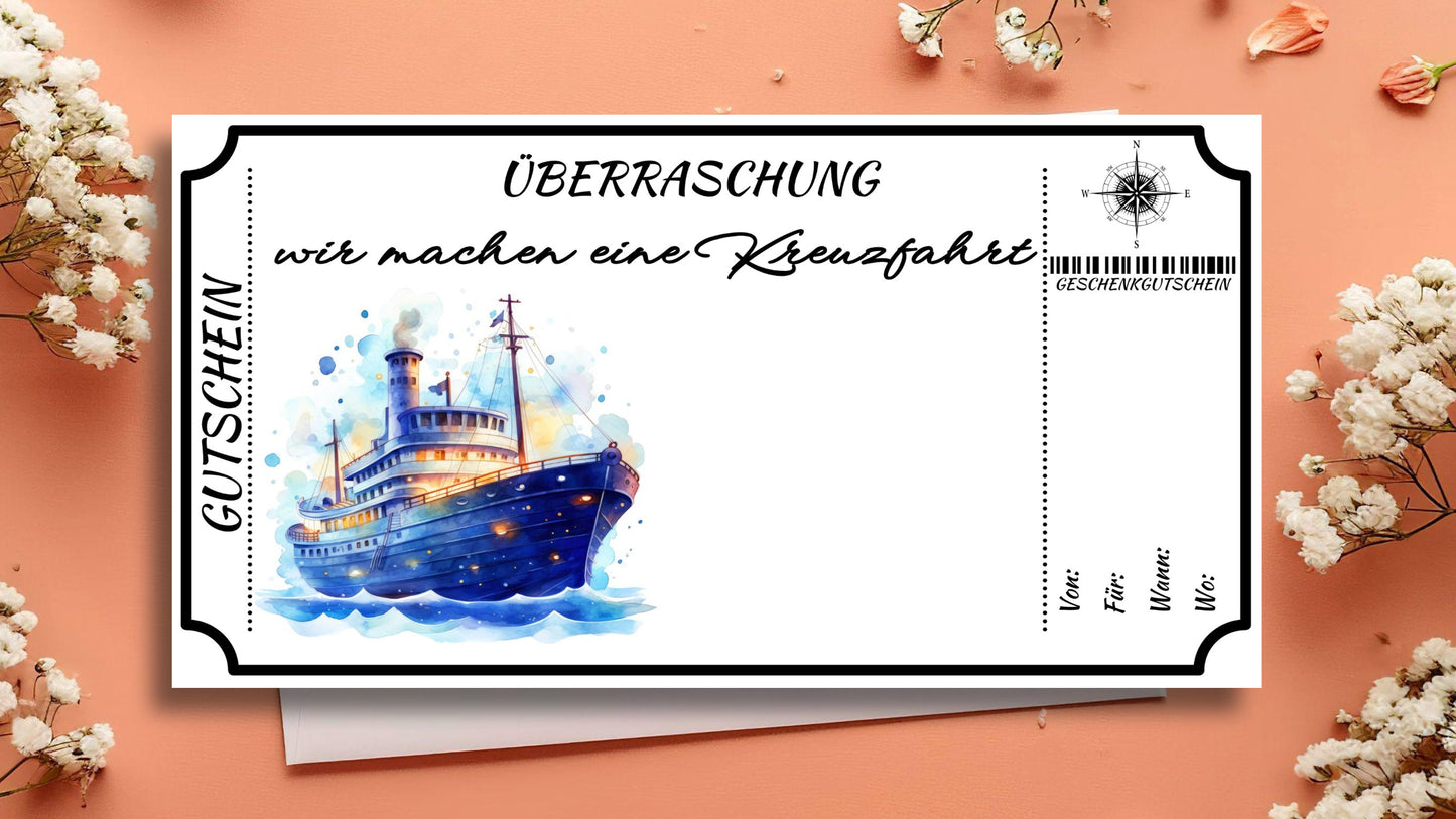 Gutschein für eine Kreuzfahrt