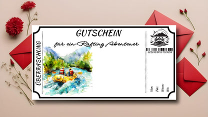 Gutschein für ein Rafting Abenteuer