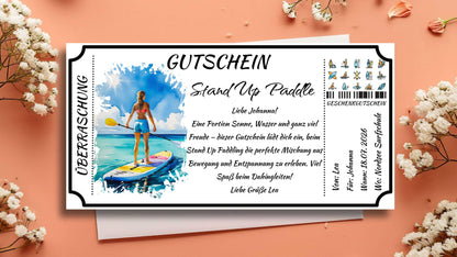 Gutschein für ein Stand Up Paddle Erlebnis