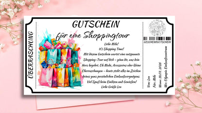 Gutschein für eine Shoppingtour