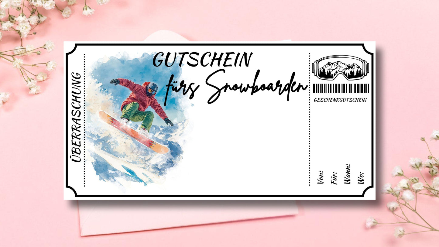 Gutschein fürs Snowboarden