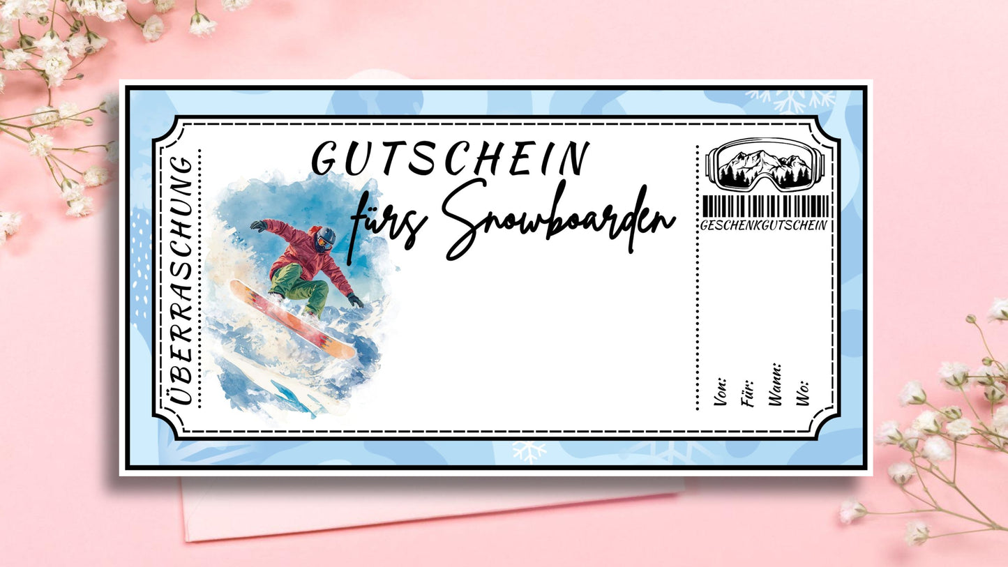 Gutschein fürs Snowboarden