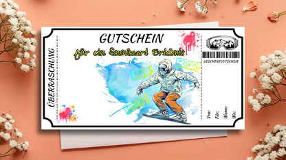 Gutschein für ein Snowboard Erlebnis