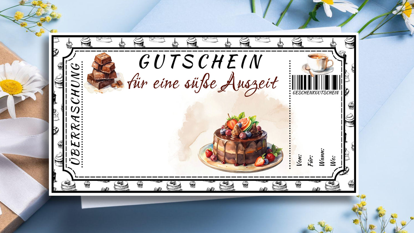 Gutschein Für Kaffee und Kuchen