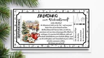 Gutschein für einen Weihnachtsmarkt Besuch
