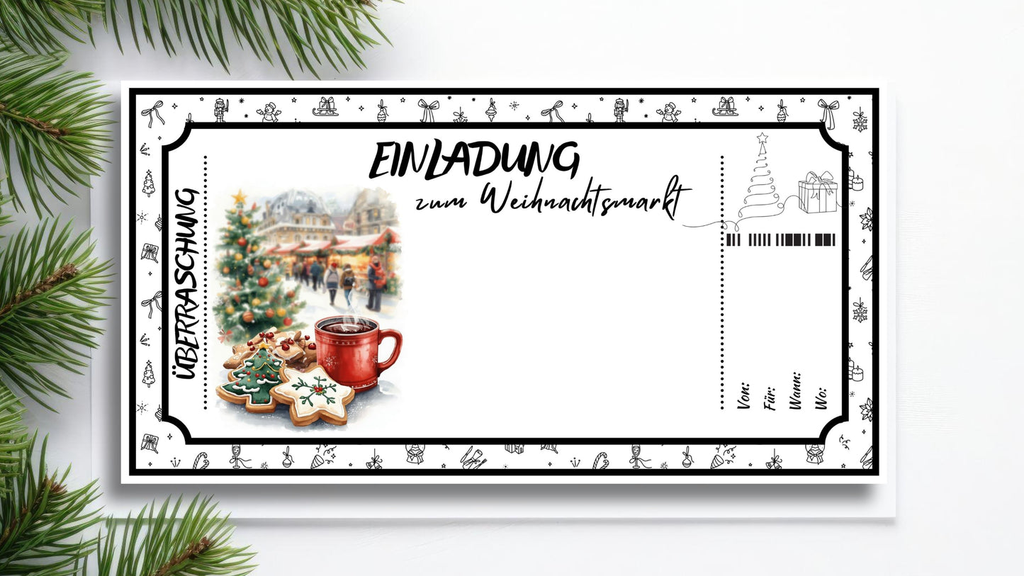 Gutschein für einen Weihnachtsmarkt Besuch