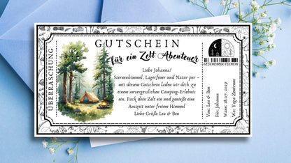 Gutschein fürs Zelten