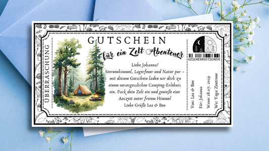 Gutschein fürs Zelten