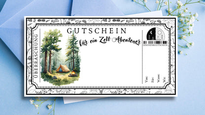 Gutschein fürs Zelten